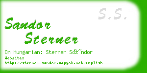 sandor sterner business card